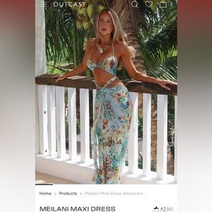 Meilani Maxi Dress in Aqua Floral - outcast clothing